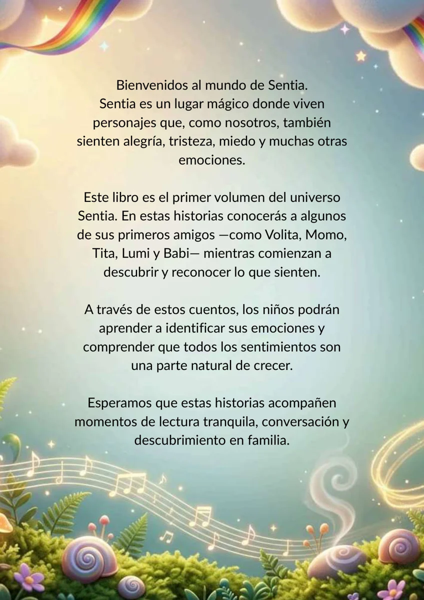 Página de introducción del eBook Sentia